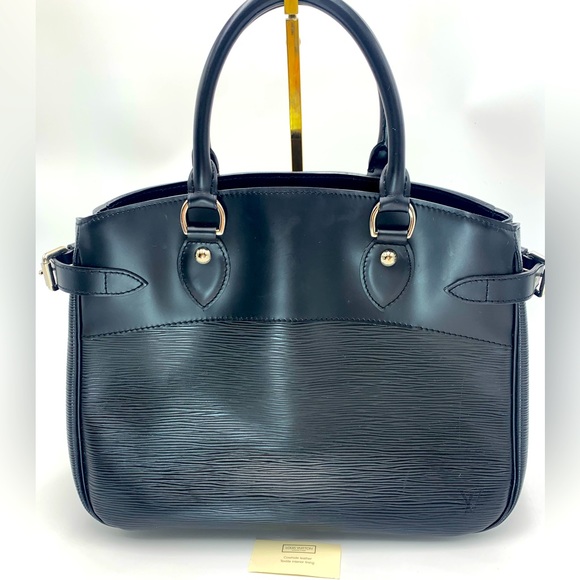 Auth Louis Vuitton Black Epi Leather Passy Tote Bag Preloved Purse Ex++ - Picture 13 of 15